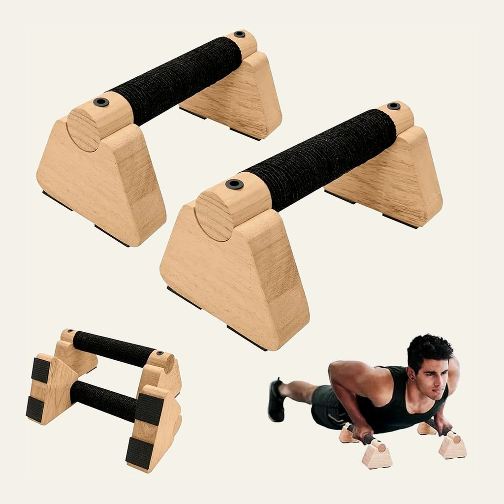Parallettes bois — paire (hauteur medium)